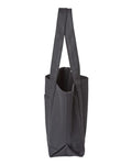 Liberty Bags 8871 Windward Large Cotton Canvas Classic Resort Tote - Black/ Black - side