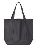 Liberty Bags 8872 Carmel Classic XL Cotton Canvas Resort Tote - Black/ Black - back