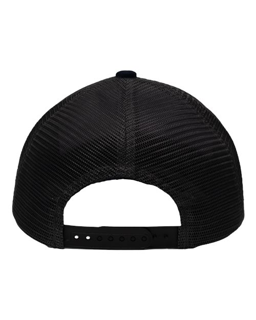 Sportsman SP1550 Modern Five-Panel Trucker Fit Cap - Black/ Black - back