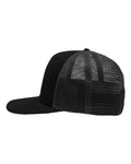 Sportsman SP1550 Modern Five-Panel Trucker Fit Cap - Black/ Black - side