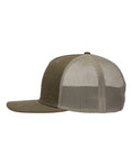 Sportsman SP1550 Modern Five-Panel Trucker Fit Cap - Dark Olive Green/ Khaki - side