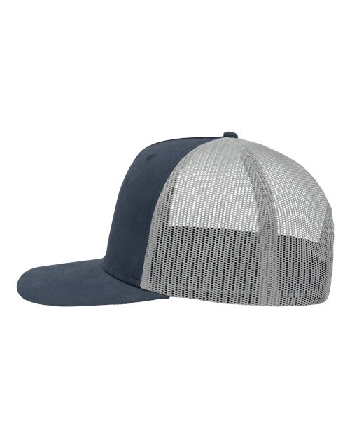 Sportsman SP1550 Modern Five-Panel Trucker Fit Cap - Navy/ Grey - side