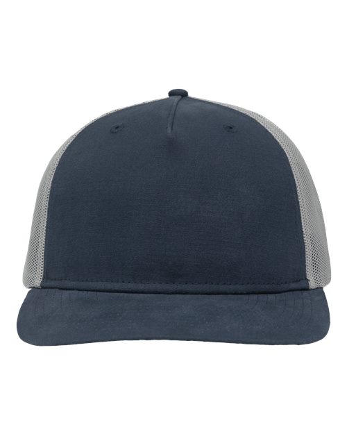 Sportsman SP1550 Modern Five-Panel Trucker Fit Cap - Navy/ Grey - front