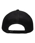Sportsman SP1550 Modern Five-Panel Trucker Fit Cap - Old Wash Black/ Black - back