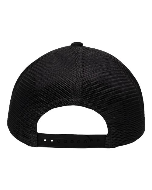 Sportsman SP1550 Modern Five-Panel Trucker Fit Cap - Old Wash Black/ Black - back