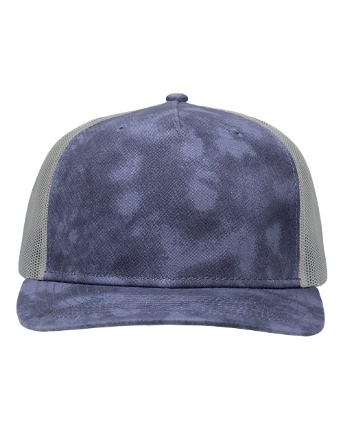 Sportsman SP1550 Modern Five-Panel Trucker Fit Cap - Old Wash Navy/ Grey - front