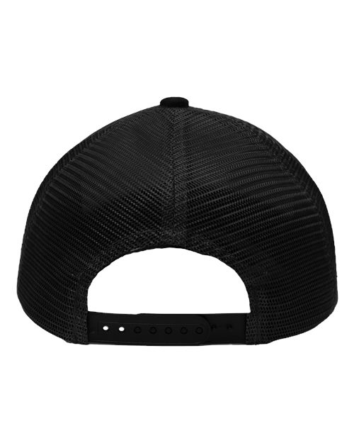 Sportsman SP1650 Modern Six-Panel Trucker Fit Cap - Black/ Black - back