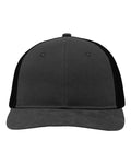 Sportsman SP1650 Modern Six-Panel Trucker Fit Cap - Charcoal/ Black - front