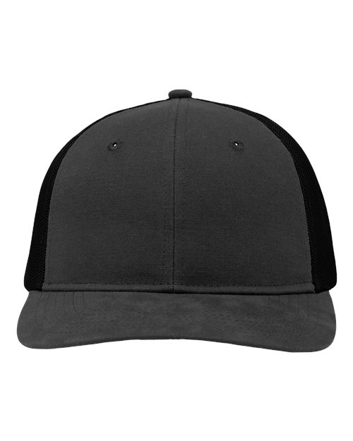Sportsman SP1650 Modern Six-Panel Trucker Fit Cap - Charcoal/ Black - front