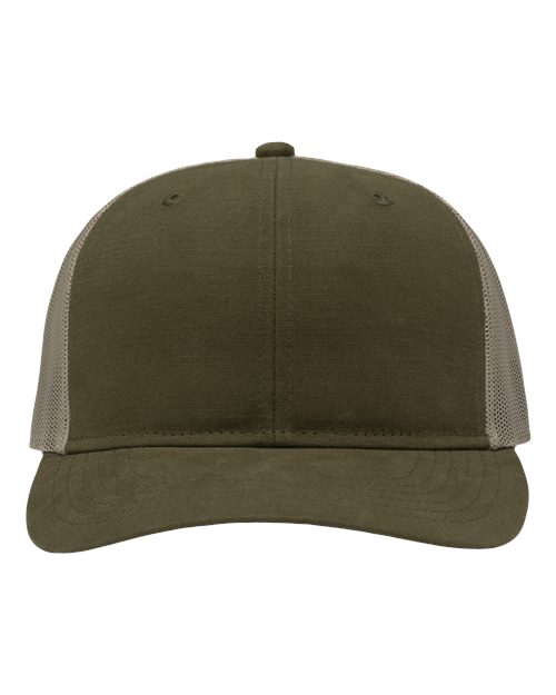 Sportsman SP1650 Modern Six-Panel Trucker Fit Cap - Dark Olive Green/ Khaki - front