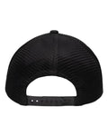Sportsman SP1650 Modern Six-Panel Trucker Fit Cap - X Hatch Black/ Black - back