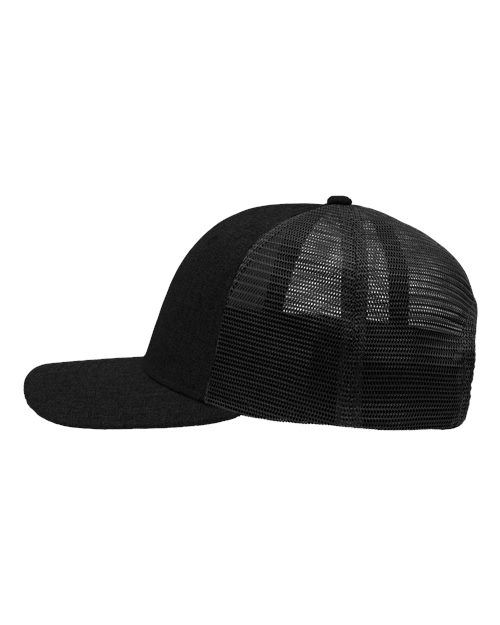 Sportsman SP1650 Modern Six-Panel Trucker Fit Cap - X Hatch Black/ Black - side