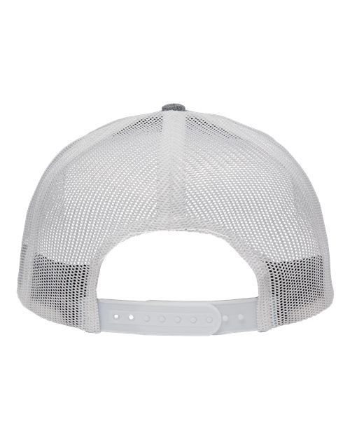 Sportsman SP1650 Modern Six-Panel Trucker Fit Cap - X Hatch Grey/ White - back