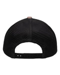 Sportsman SP1650 Modern Six-Panel Trucker Fit Cap - X Hatch Khaki/ Black - back