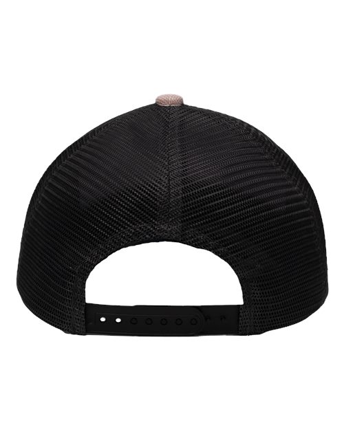 Sportsman SP1650 Modern Six-Panel Trucker Fit Cap - X Hatch Khaki/ Black - back