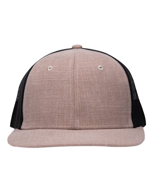 Sportsman SP1650 Modern Six-Panel Trucker Fit Cap - X Hatch Khaki/ Black - front