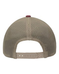 Sportsman SP1650 Modern Six-Panel Trucker Fit Cap - X Hatch Red/ Khaki - back