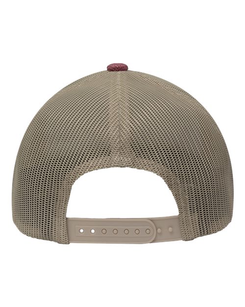 Sportsman SP1650 Modern Six-Panel Trucker Fit Cap - X Hatch Red/ Khaki - back