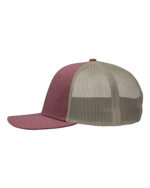 Sportsman SP1650 Modern Six-Panel Trucker Fit Cap - X Hatch Red/ Khaki - side