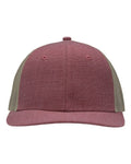 Sportsman SP1650 Modern Six-Panel Trucker Fit Cap - X Hatch Red/ Khaki - front