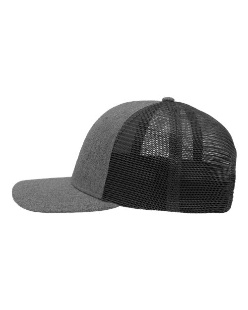 Sportsman SP1650 Modern Six-Panel Trucker Fit Cap - Black Heather/ Black - side