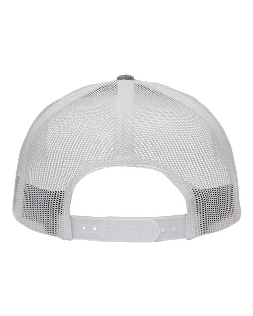 Sportsman SP1650 Modern Six-Panel Trucker Fit Cap - Black Heather/ White - back