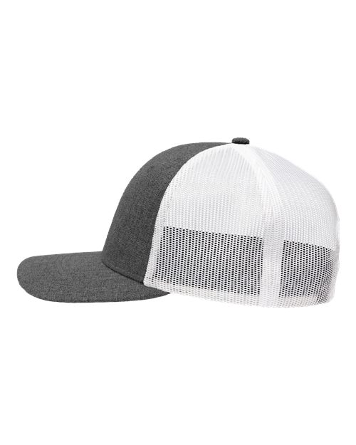 Sportsman SP1650 Modern Six-Panel Trucker Fit Cap - Black Heather/ White - side