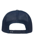 Sportsman SP1650 Modern Six-Panel Trucker Fit Cap - Ice Blue Heather/ Navy - back