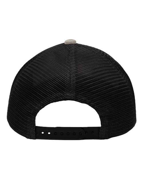Sportsman SP1650 Modern Six-Panel Trucker Fit Cap - Grey Heather/ Black - back
