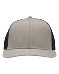 Sportsman SP1650 Modern Six-Panel Trucker Fit Cap - Grey Heather/ Black - front