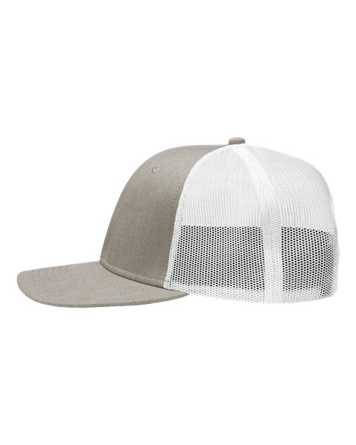 Sportsman SP1650 Modern Six-Panel Trucker Fit Cap - Grey Heather/ White - side
