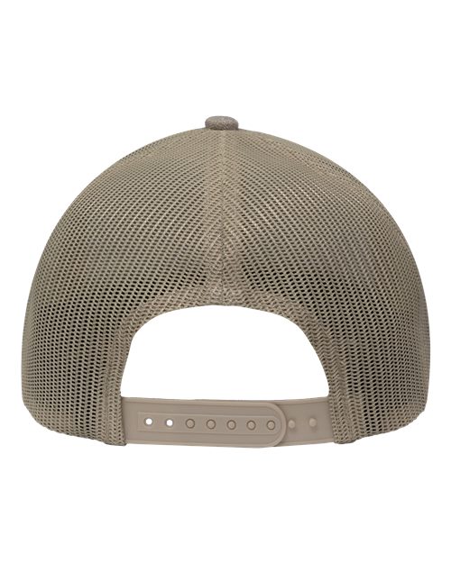 Sportsman SP1650 Modern Six-Panel Trucker Fit Cap - Khaki Heather/ Khaki - back