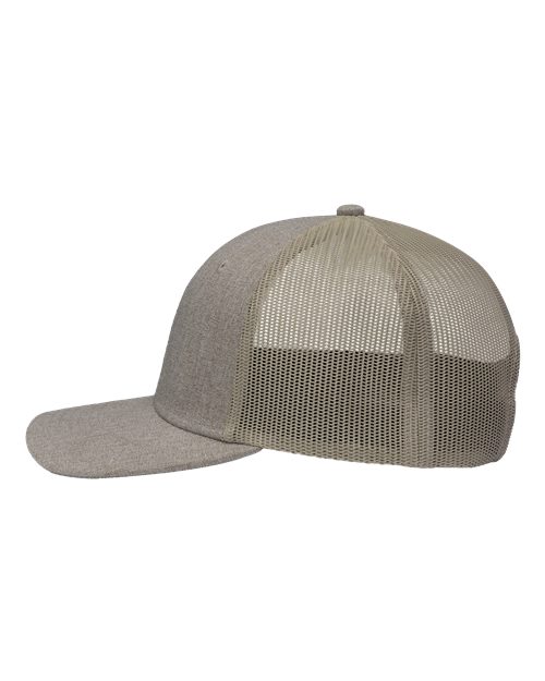 Sportsman SP1650 Modern Six-Panel Trucker Fit Cap - Khaki Heather/ Khaki - side