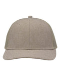 Sportsman SP1650 Modern Six-Panel Trucker Fit Cap - Khaki Heather/ Khaki - front