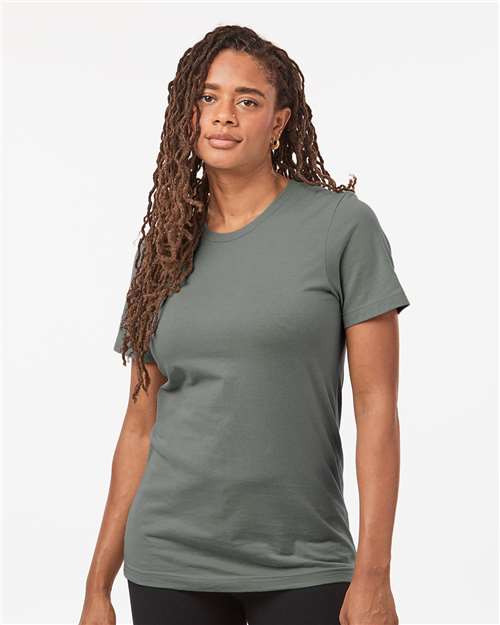 Tultex 602 Combed Cotton T-Shirt - Charcoal Grey - model front