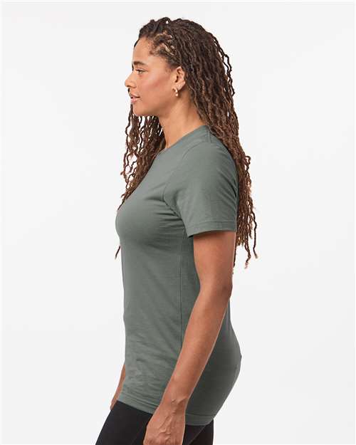Tultex 602 Combed Cotton T-Shirt - Charcoal Grey - model side