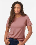 Tultex 602 Combed Cotton T-Shirt - Mauve - model front