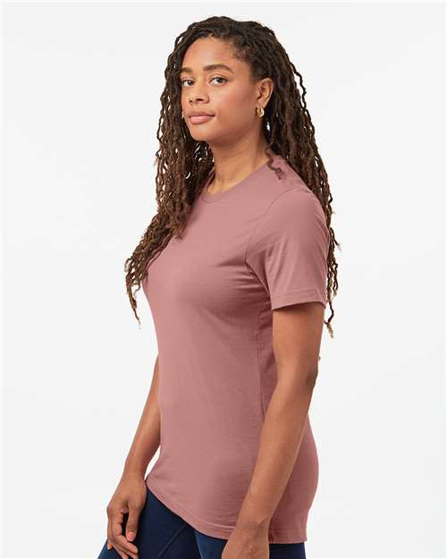 Tultex 602 Combed Cotton T-Shirt - Mauve - model side