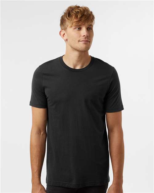 Tultex 602 Combed Cotton T-Shirt - Black - model front