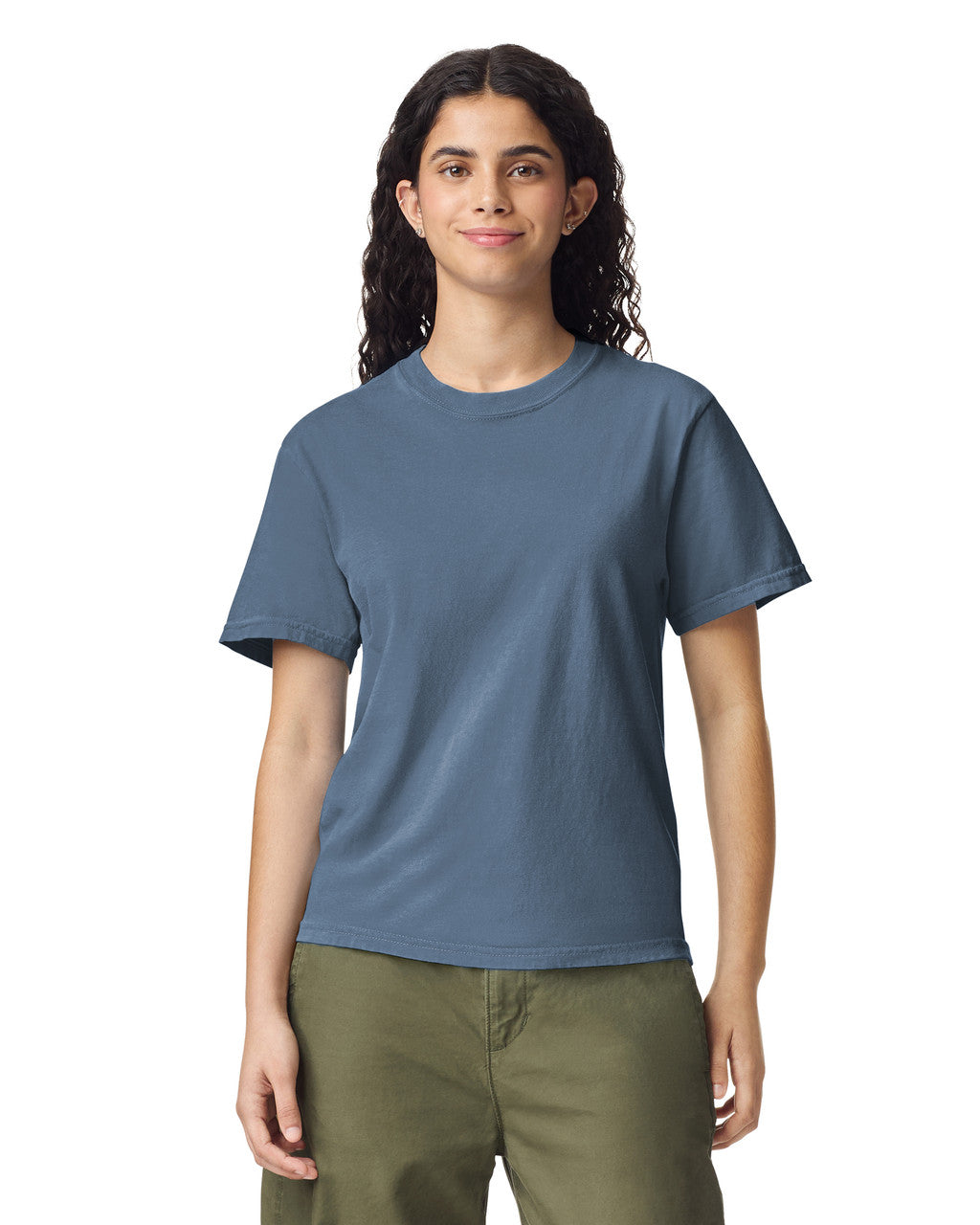 Comfort Colors C1717 Garment-Dyed Heavyweight T-Shirt - Denim - model front