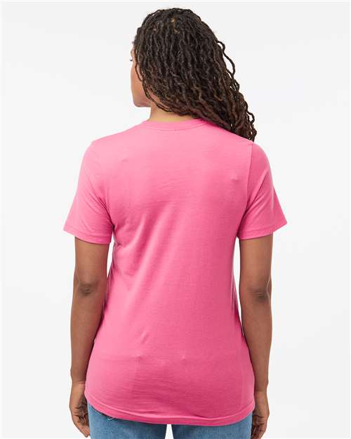Tultex 602 Combed Cotton T-Shirt - Charity Pink - model back