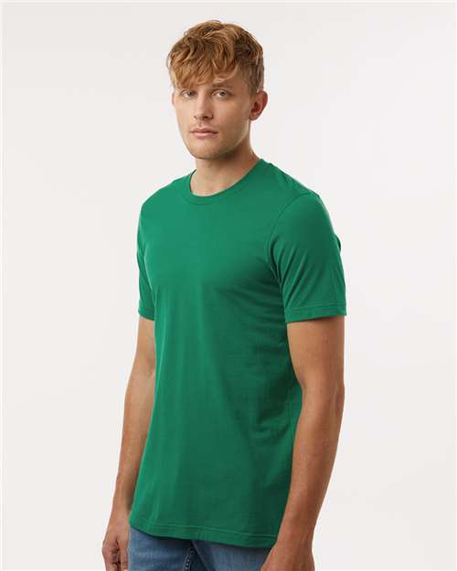 Tultex 602 Combed Cotton T-Shirt - Kelly - model side