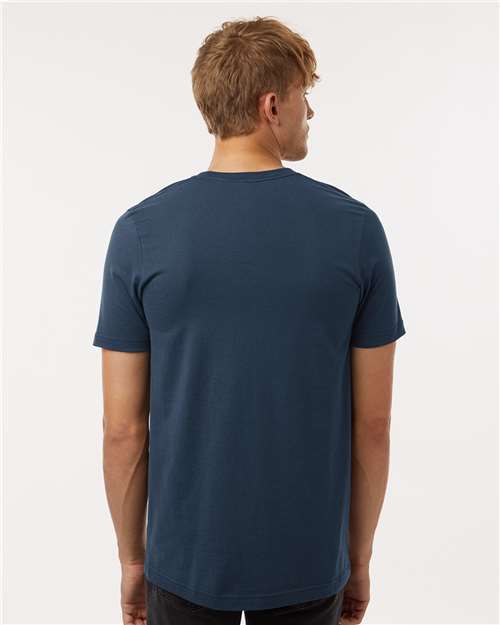 Tultex 602 Combed Cotton T-Shirt - Navy Blue - model back