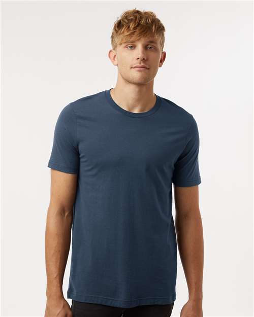 Tultex 602 Combed Cotton T-Shirt - Navy Blue - model front