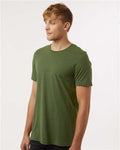 Tultex 602 Combed Cotton T-Shirt - Olive Green - model side