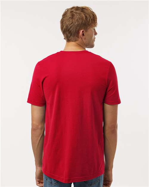 Tultex 602 Combed Cotton T-Shirt - Red - model back