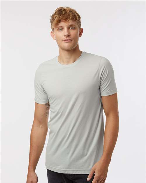 Tultex 602 Combed Cotton T-Shirt - Light Silver - model front