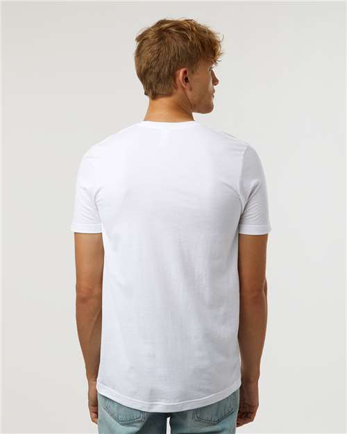 Tultex 602 Combed Cotton T-Shirt - White - model back