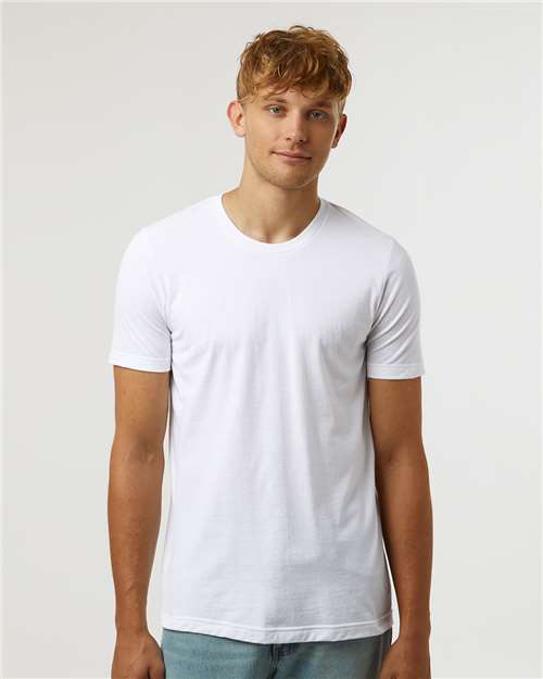 Tultex 602 Combed Cotton T-Shirt - White - model front