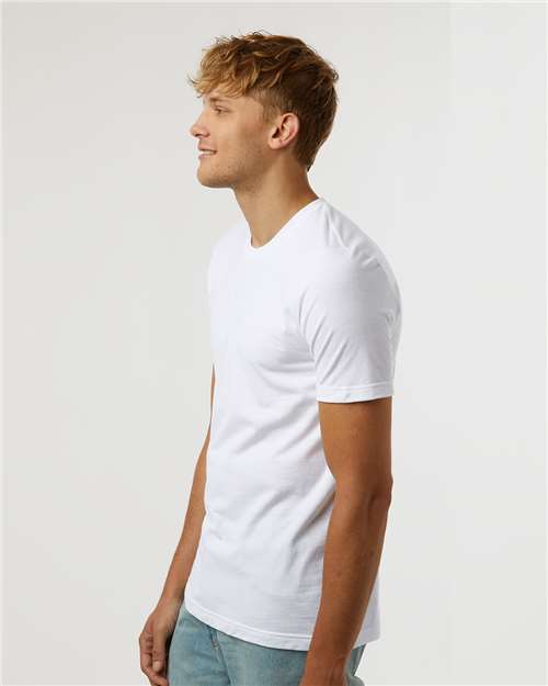 Tultex 602 Combed Cotton T-Shirt - White - model side